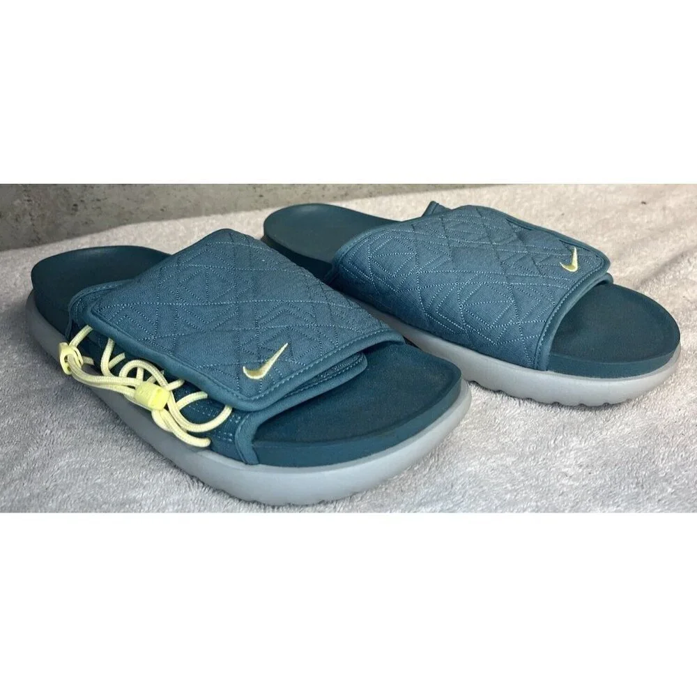 Size 10 Nike Asuna 2 x Future  Movement Mineral Teal Sequoia Slides FB9762 300